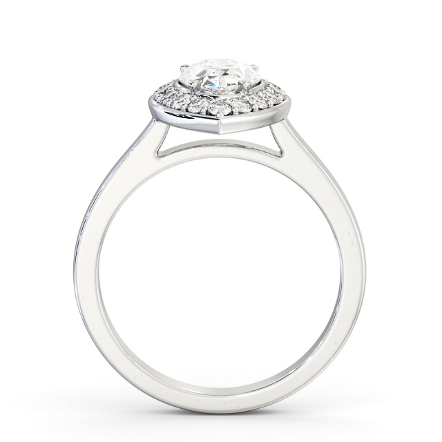 Halo Pear Diamond Engagement Ring Palladium - Kimpton ENPE27_WG_UP