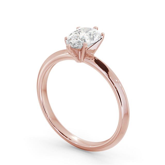 Pear Diamond Engagement Ring 18K Rose Gold Solitaire - Letisha ENPE29_RG_SIDE