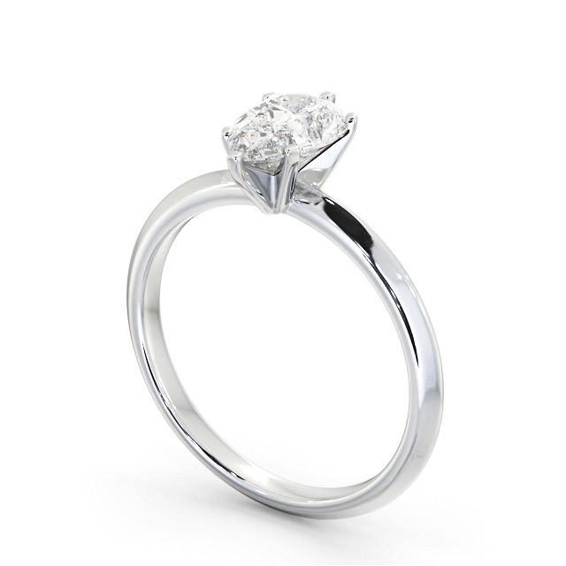 Pear Diamond Engagement Ring Platinum Solitaire - Letisha ENPE29_WG_SIDE