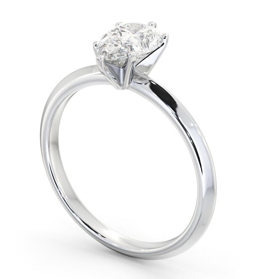 Pear Diamond Engagement Ring 9K White Gold Solitaire - Letisha ENPE29_WG_THUMB1