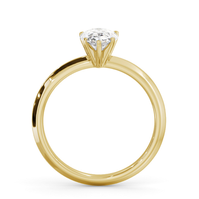 Pear Diamond Engagement Ring 18K Yellow Gold Solitaire - Letisha ENPE29_YG_UP