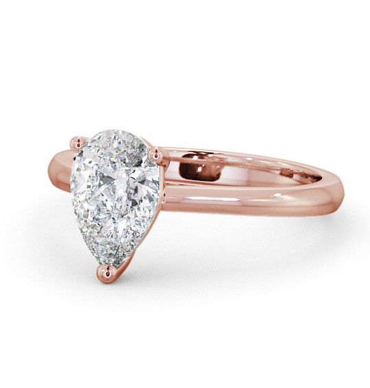  Pear Diamond Engagement Ring 9K Rose Gold Solitaire - Elphin ENPE2_RG_THUMB2 