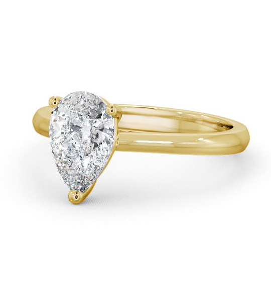 Elphin Pear Diamond Engagement Ring Three Claw ENPE2_YG_THUMB2 