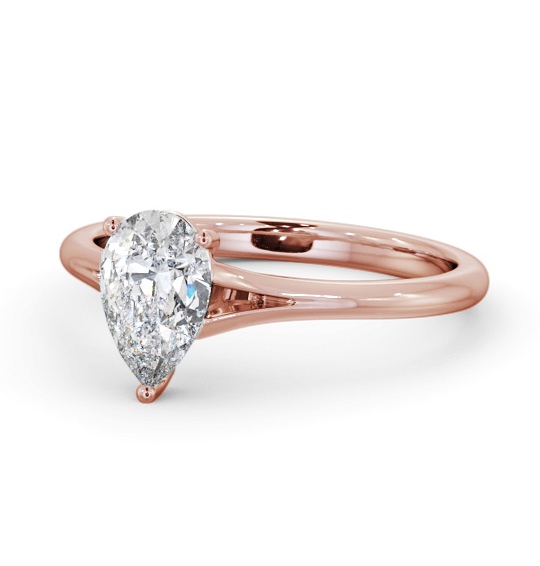 Pear Diamond Floating Head Design Engagement Ring 9K Rose Gold Solitaire ENPE30_RG_THUMB2 