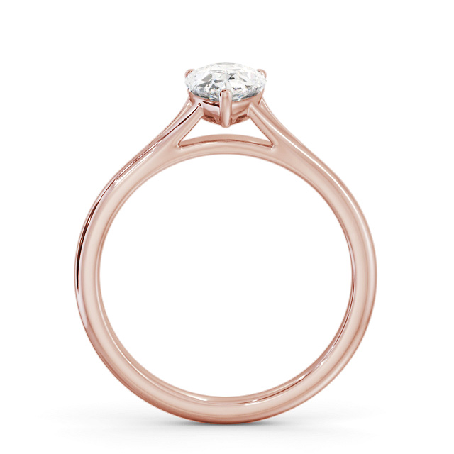 Pear Diamond Engagement Ring 9K Rose Gold Solitaire - Melia ENPE30_RG_UP