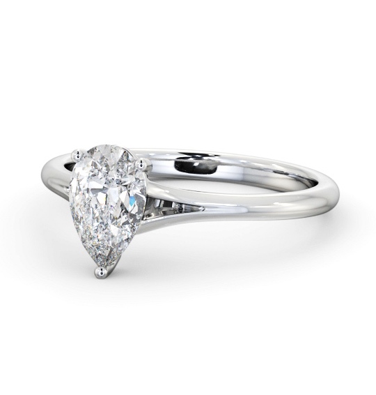  Pear Diamond Engagement Ring 9K White Gold Solitaire - Melia ENPE30_WG_THUMB2 