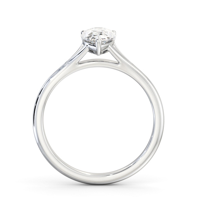 Pear Diamond Engagement Ring Platinum Solitaire - Melia ENPE30_WG_UP