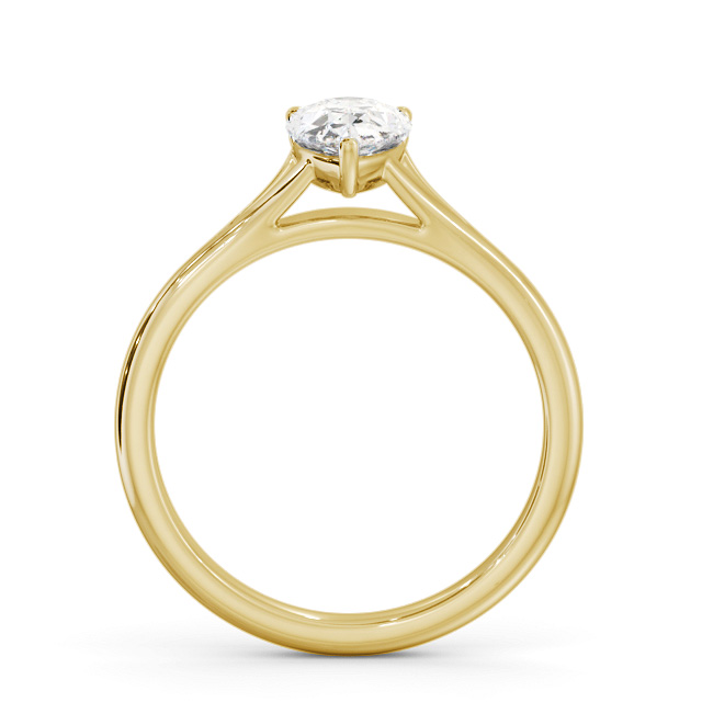 Pear Diamond Engagement Ring 18K Yellow Gold Solitaire - Melia ENPE30_YG_UP