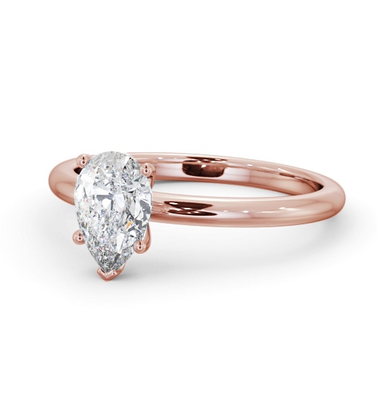 Pear Diamond Sleek 5 Prong Engagement Ring 18K Rose Gold Solitaire ENPE31_RG_THUMB2 