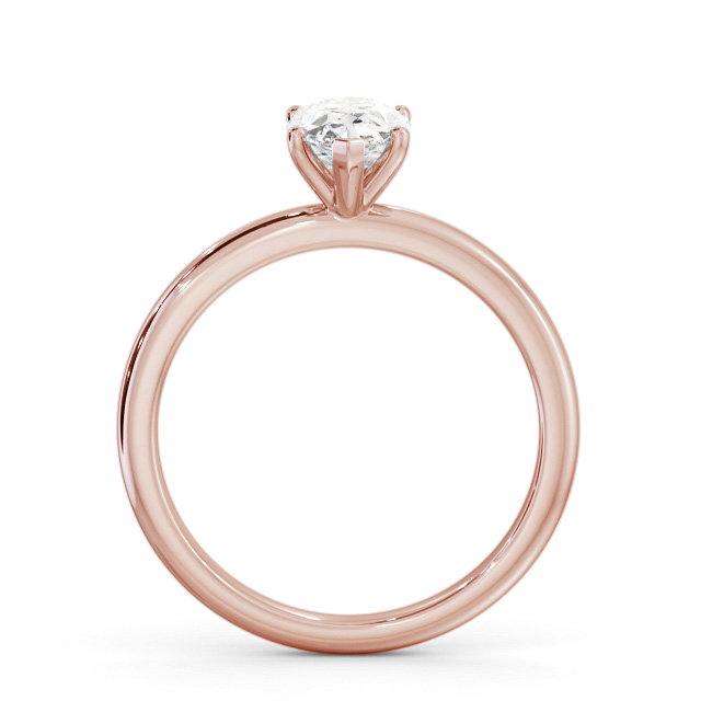 Pear Diamond Engagement Ring 9K Rose Gold Solitaire - Blair ENPE31_RG_UP