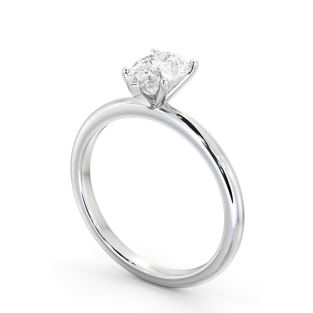 Pear Diamond Engagement Ring 18K White Gold Solitaire - Blair ENPE31_WG_SIDE