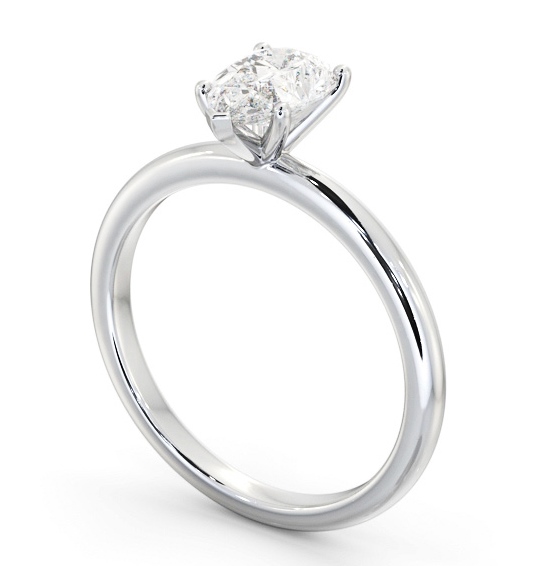 Pear Diamond Sleek 5 Prong Engagement Ring Platinum Solitaire ENPE31_WG_THUMB1 