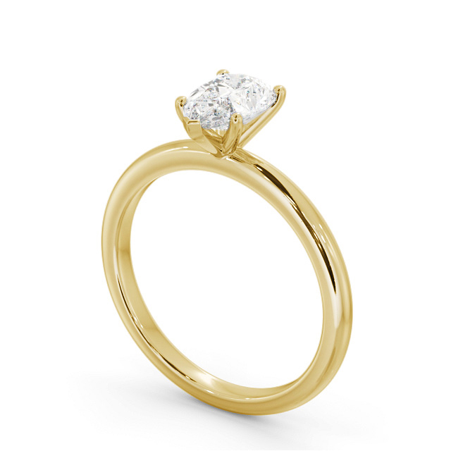 Pear Diamond Engagement Ring 18K Yellow Gold Solitaire - Blair ENPE31_YG_SIDE