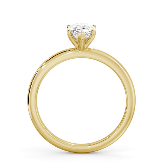 Pear Diamond Engagement Ring 18K Yellow Gold Solitaire - Blair ENPE31_YG_UP