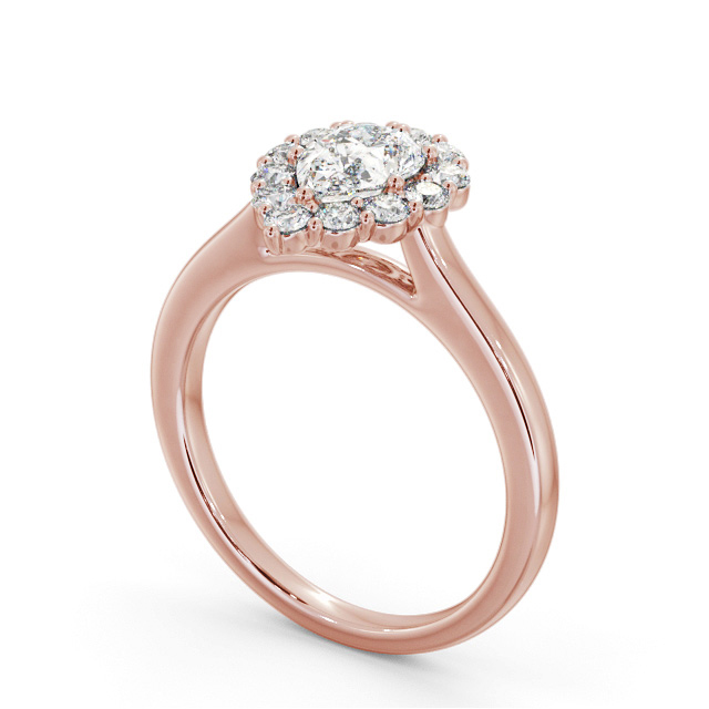 Halo Pear Diamond Engagement Ring 9K Rose Gold - Beverley ENPE33_RG_SIDE