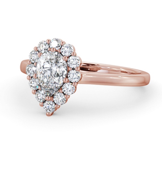  Halo Pear Diamond Engagement Ring 18K Rose Gold - Beverley ENPE33_RG_THUMB2 