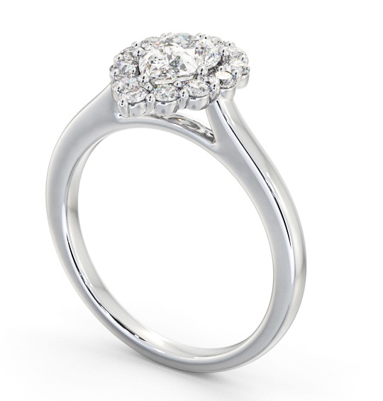 Halo Pear Diamond Elegant Style Engagement Ring 9K White Gold ENPE33_WG_THUMB1