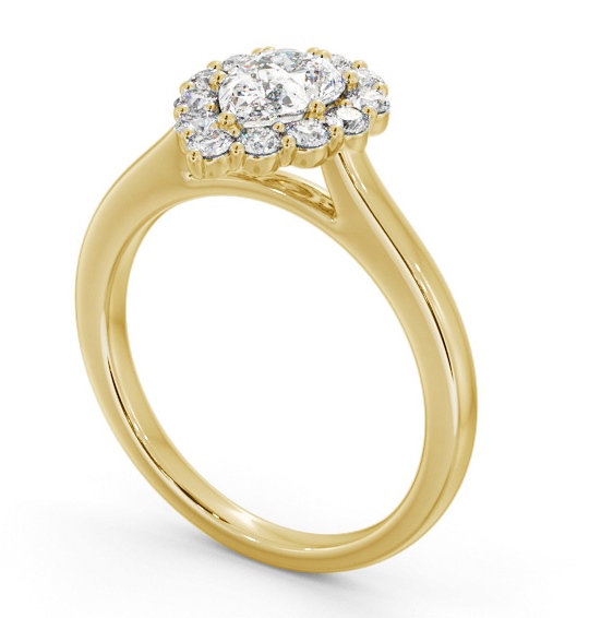 Halo Pear Diamond Elegant Style Engagement Ring 18K Yellow Gold ENPE33_YG_THUMB1 