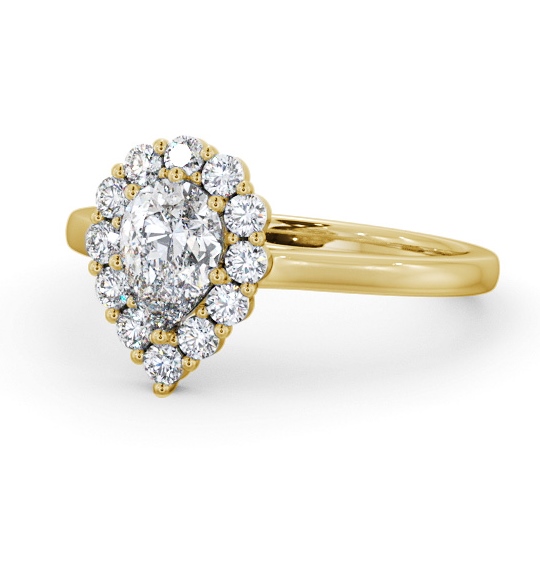  Halo Pear Diamond Engagement Ring 9K Yellow Gold - Beverley ENPE33_YG_THUMB2 