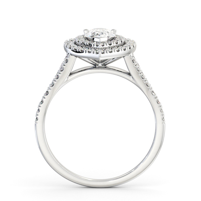 Halo Pear Diamond Engagement Ring Palladium - Larson ENPE36_WG_UP