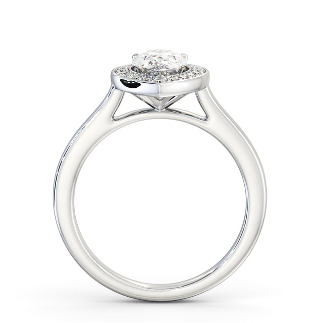 Halo Pear Diamond Engagement Ring Palladium - Rosalba ENPE37_WG_UP