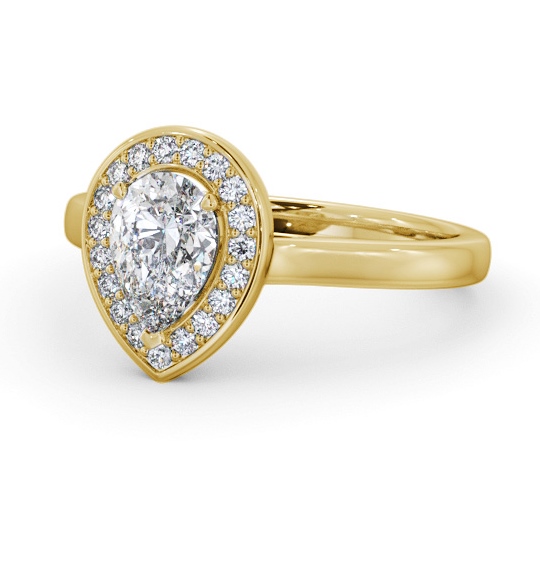  Halo Pear Diamond Engagement Ring 18K Yellow Gold - Rosalba ENPE37_YG_THUMB2 