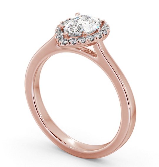 Halo Pear Diamond Engagement Ring 9K Rose Gold ENPE38_RG_THUMB1