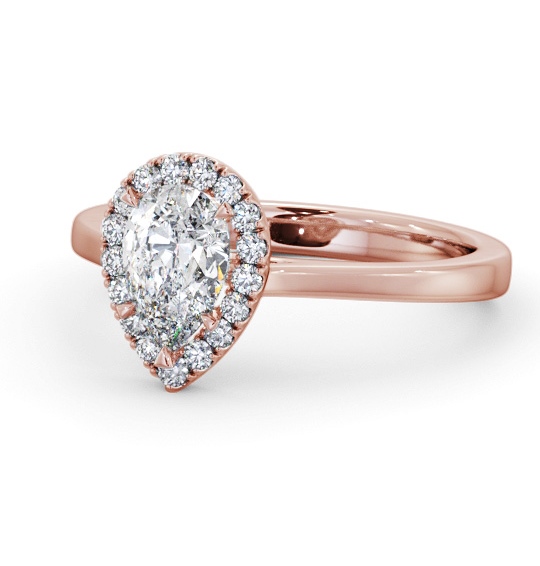  Halo Pear Diamond Engagement Ring 9K Rose Gold - Aneeka ENPE38_RG_THUMB2 