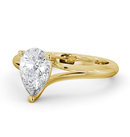  Pear Diamond Engagement Ring 18K Yellow Gold Solitaire - Illey ENPE3_YG_THUMB2 