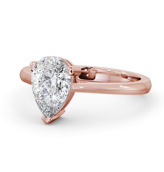 Pear Diamond 3 Prong Engagement Ring 18K Rose Gold Solitaire ENPE4_RG_THUMB2 