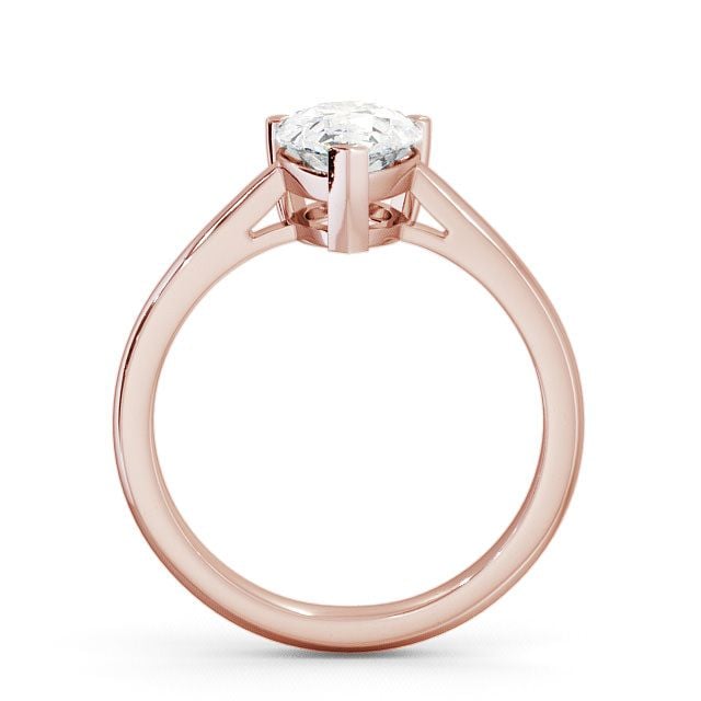 Pear Diamond Engagement Ring 18K Rose Gold Solitaire - Laira ENPE4_RG_UP