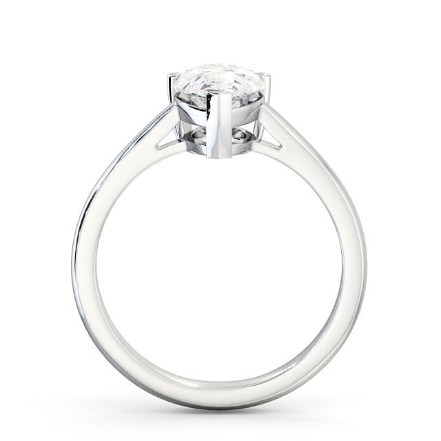 Pear Diamond Engagement Ring 18K White Gold Solitaire - Laira ENPE4_WG_UP