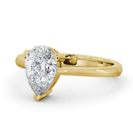  Pear Diamond Engagement Ring 9K Yellow Gold Solitaire - Laira ENPE4_YG_THUMB2 