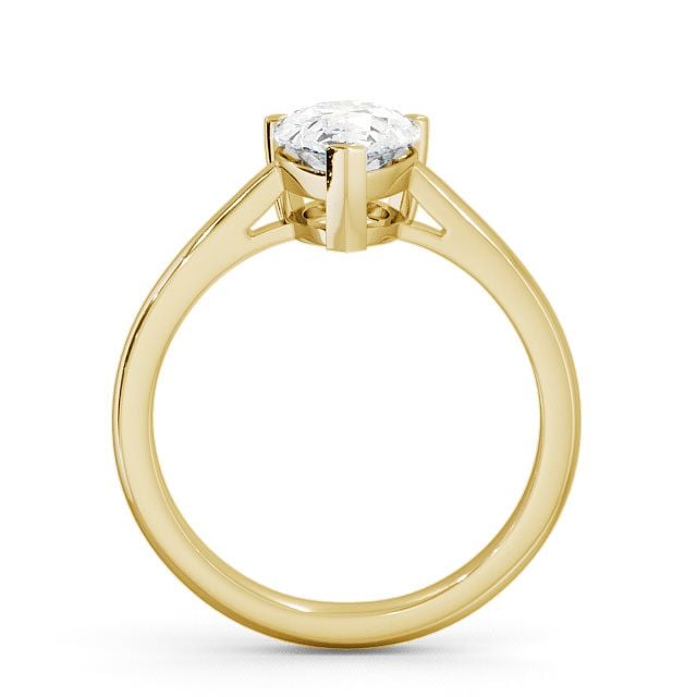 Pear Diamond Engagement Ring 18K Yellow Gold Solitaire - Laira ENPE4_YG_UP