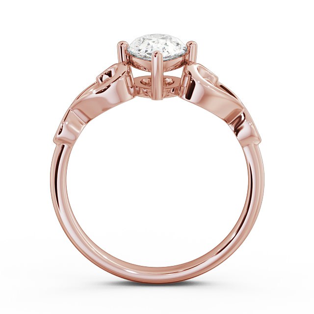 Pear Diamond Engagement Ring 18K Rose Gold Solitaire - Mia ENPE7_RG_UP