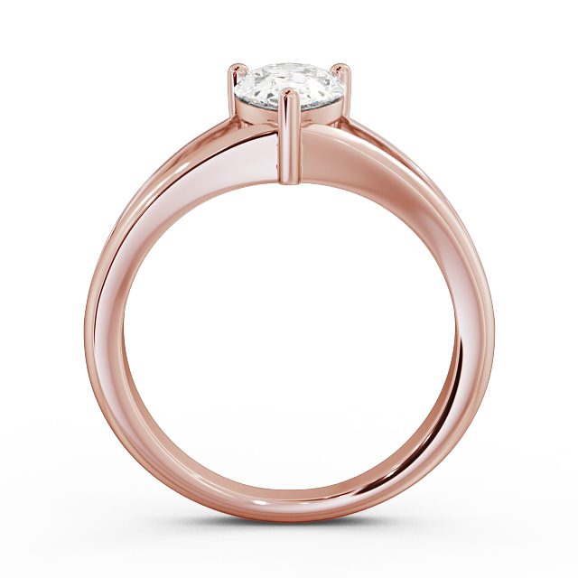 Pear Diamond Engagement Ring 9K Rose Gold Solitaire - Lyon ENPE9_RG_UP
