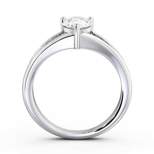 Pear Diamond Engagement Ring Platinum Solitaire - Lyon ENPE9_WG_UP