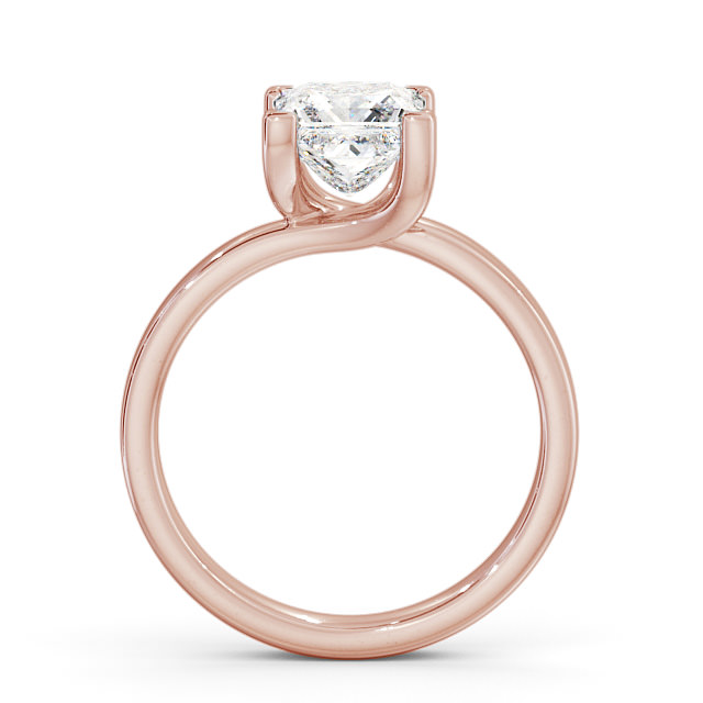 Princess Diamond Engagement Ring 9K Rose Gold Solitaire - Milby ENPR10_RG_UP