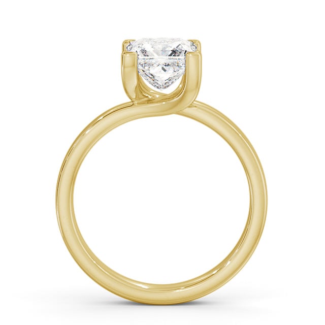 Princess Diamond Engagement Ring 18K Yellow Gold Solitaire - Milby ENPR10_YG_UP