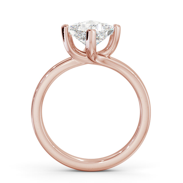 Princess Diamond Engagement Ring 18K Rose Gold Solitaire - Semley ENPR11_RG_UP