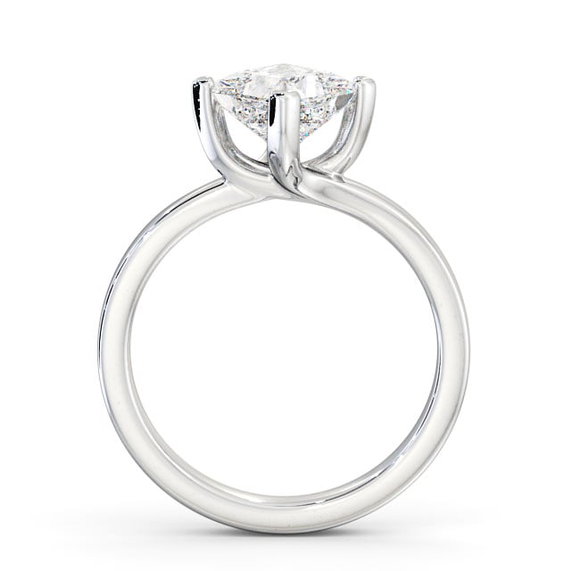 Princess Diamond Engagement Ring 18K White Gold Solitaire - Semley ENPR11_WG_UP