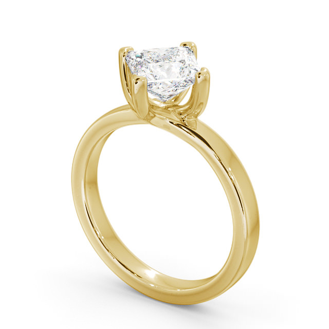Princess Diamond Engagement Ring 18K Yellow Gold Solitaire - Semley ENPR11_YG_SIDE