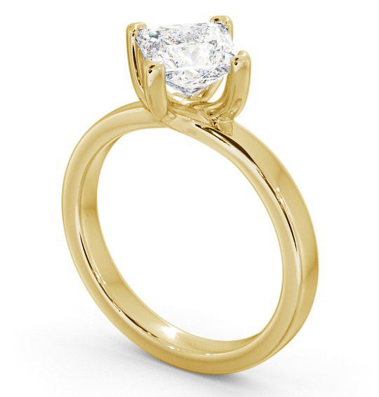 Princess Diamond Rotated Head Engagement Ring 18K Yellow Gold Solitaire ENPR11_YG_THUMB1 