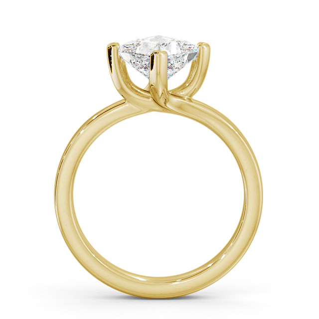 Princess Diamond Engagement Ring 18K Yellow Gold Solitaire - Semley ENPR11_YG_UP