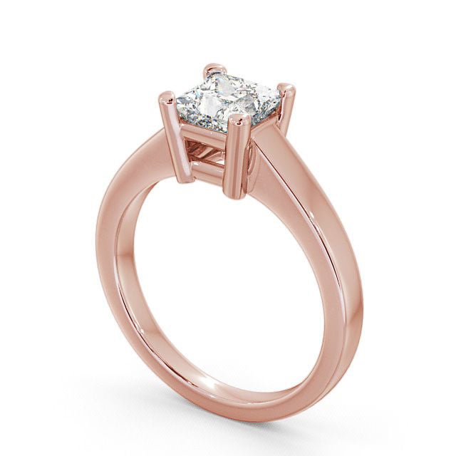 Princess Diamond Engagement Ring 9K Rose Gold Solitaire - Eyre