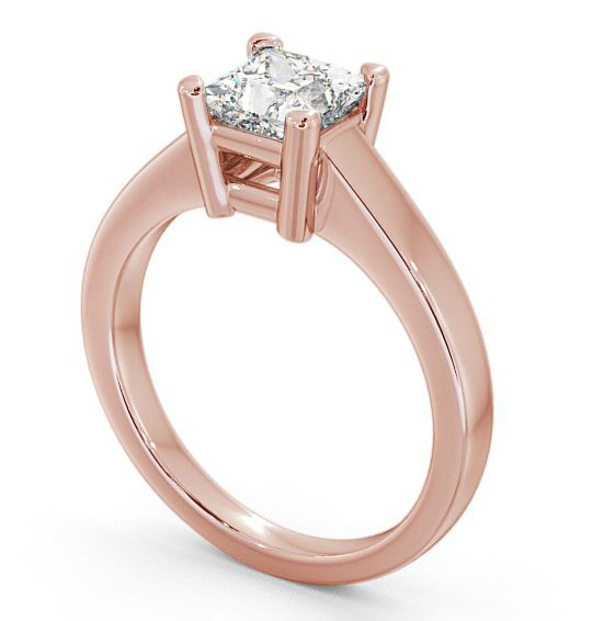 Princess Diamond Classic Engagement Ring 9K Rose Gold Solitaire ENPR12_RG_THUMB1