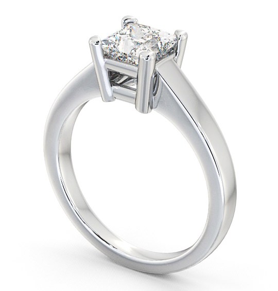 Princess Diamond Classic Engagement Ring Platinum Solitaire ENPR12_WG_THUMB1 