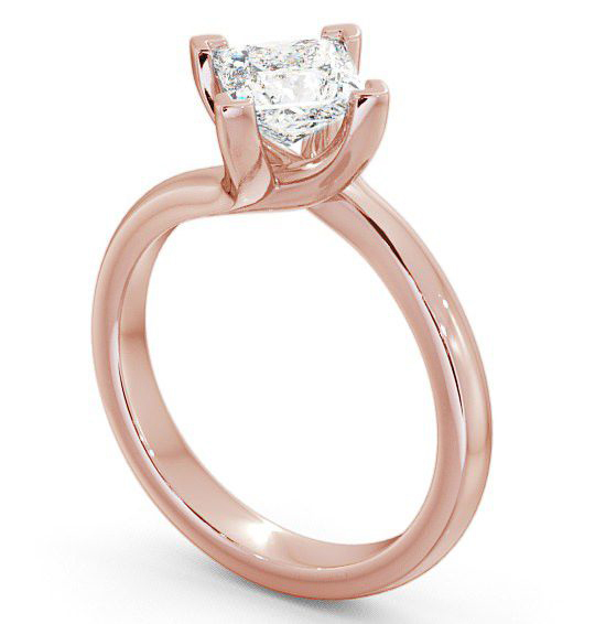 Princess Diamond Rotated Head Engagement Ring 9K Rose Gold Solitaire ENPR13_RG_THUMB1