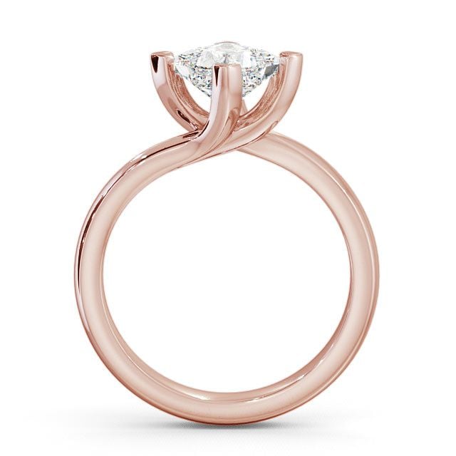 Princess Diamond Engagement Ring 18K Rose Gold Solitaire - Wensley ENPR13_RG_UP
