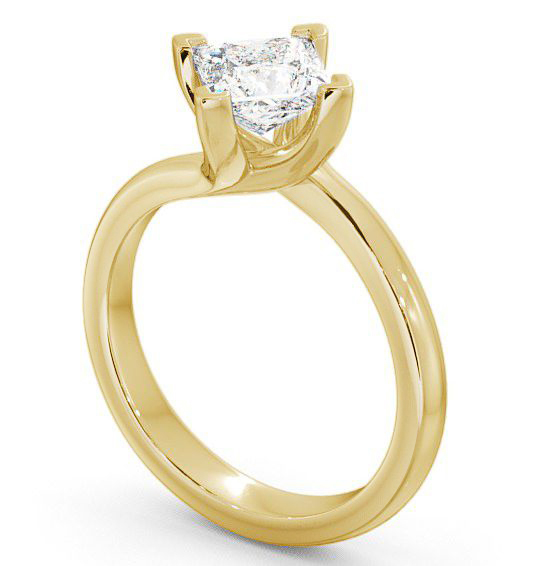 Princess Diamond Rotated Head Engagement Ring 9K Yellow Gold Solitaire ENPR13_YG_THUMB1